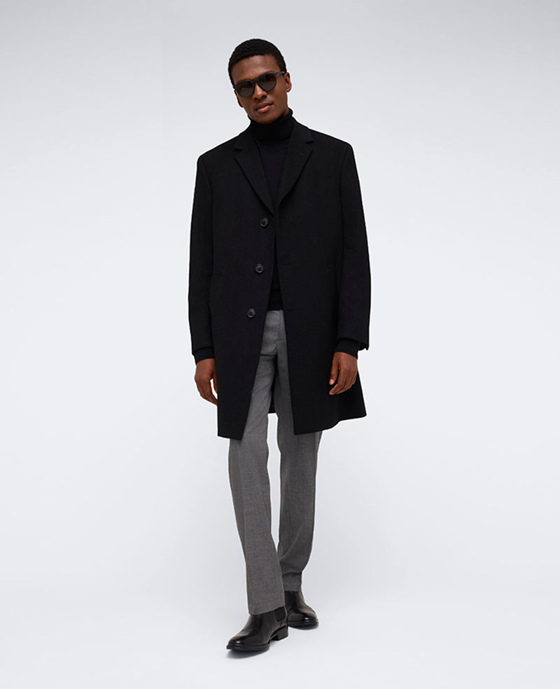 The Classic Fit Overcoat Black