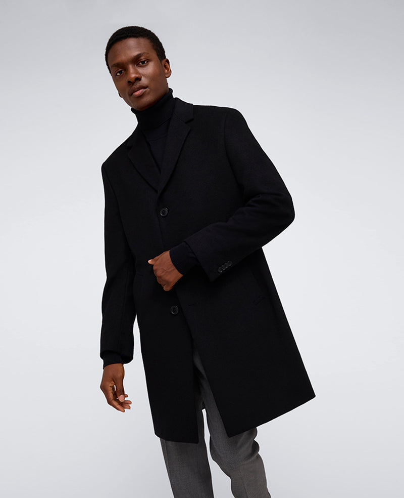 The Classic Fit Overcoat Black