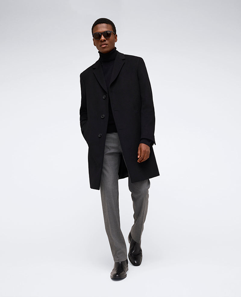 The Classic Fit Overcoat Black