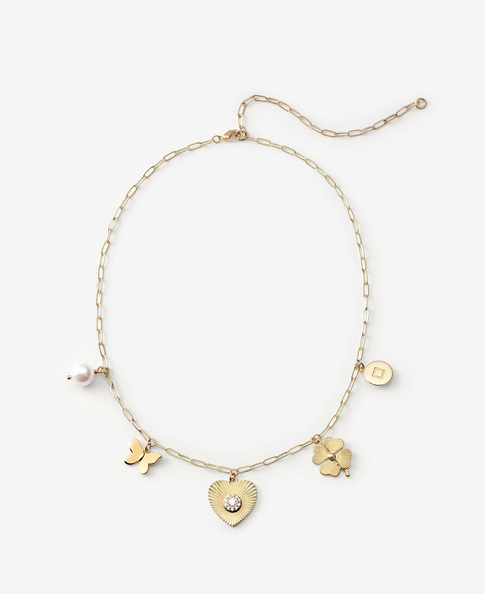 Jennifer Miller Mental Health Coalition Charm Necklace Yellow Gold
