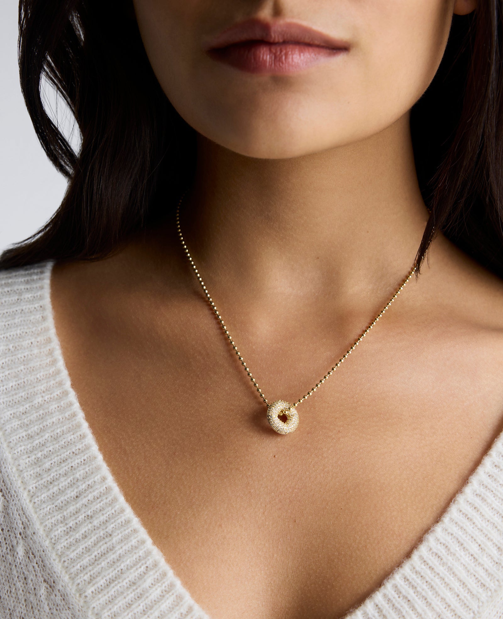 BONBONWHIMS Mental Health Coalition Charm Necklace - White White