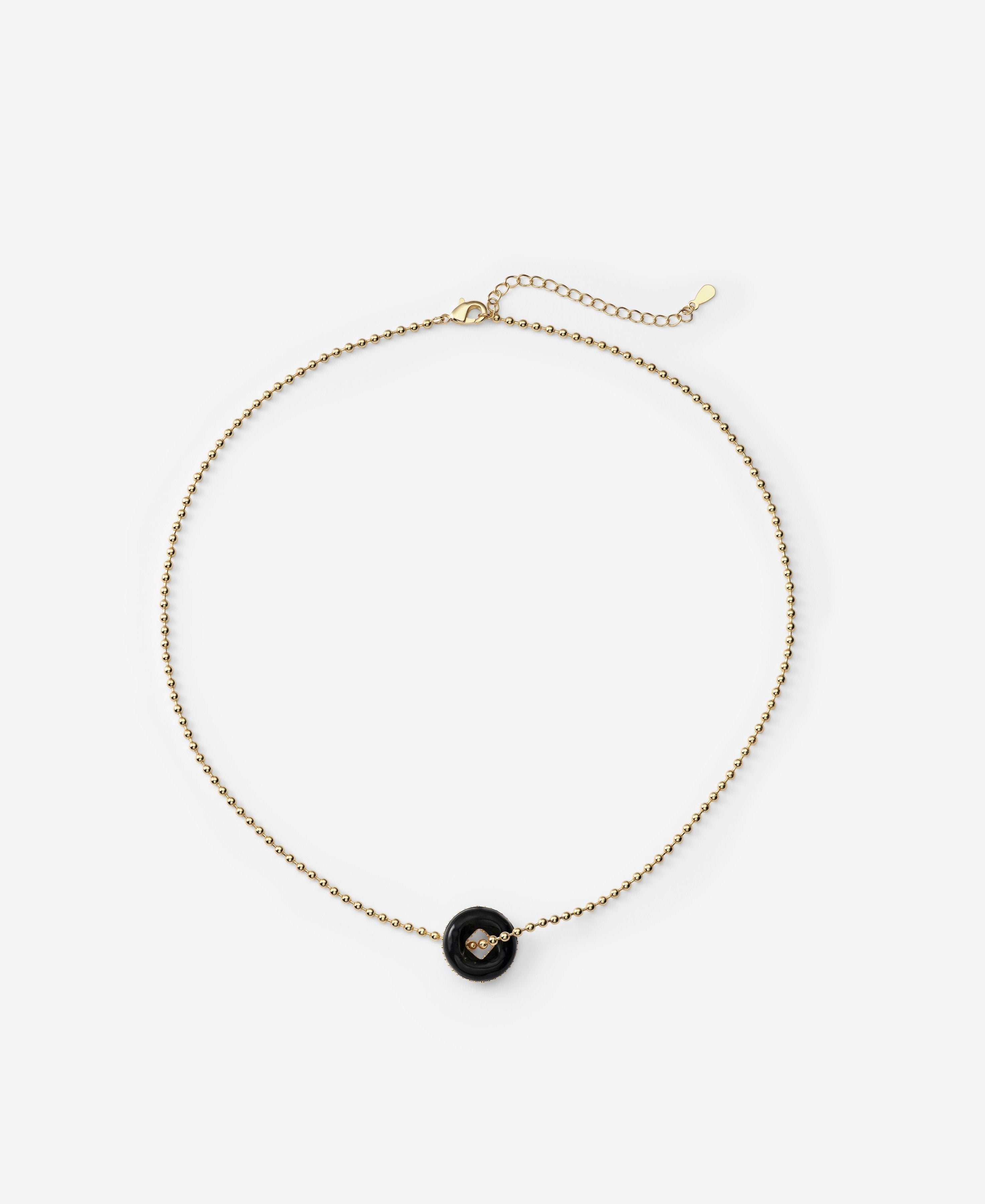 BONBONWHIMS Mental Health Coalition Charm Necklace - Black Black