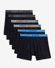 Cotton Stretch Boxer Briefs 6-Pack Heather Char-Cole