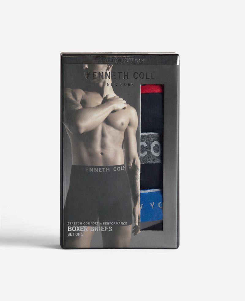 Stretch Boxer Briefs 3-Pack Black