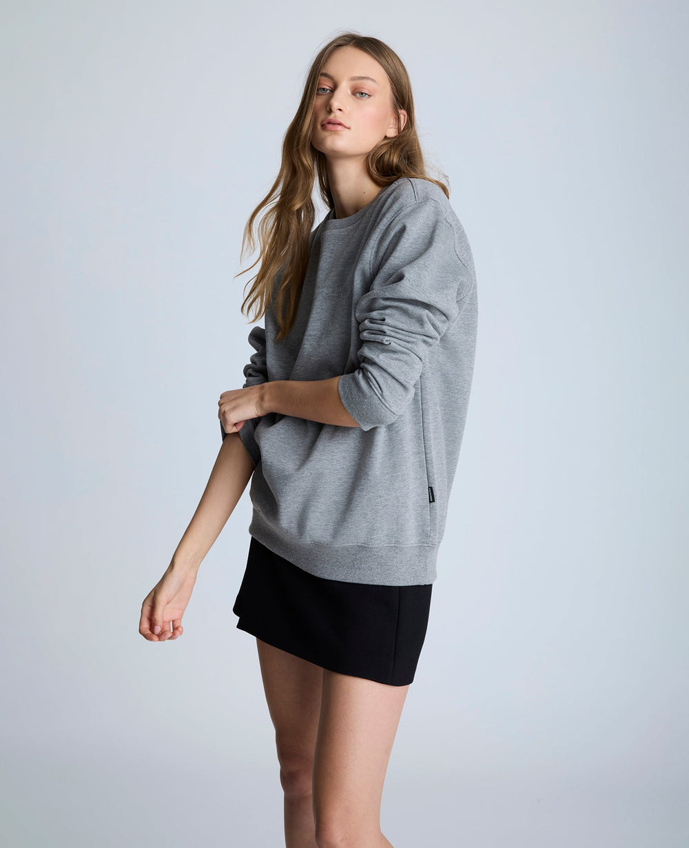 Site Exclusive! Kenneth Cole Embroidered Logo Sweatshirt Char-Cole Heather