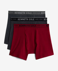 Micro Stretch Boxer Briefs 3-Pack Black/Grey/Red