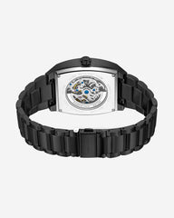 Skeleton Curved Automatic Bracelet Watch Black