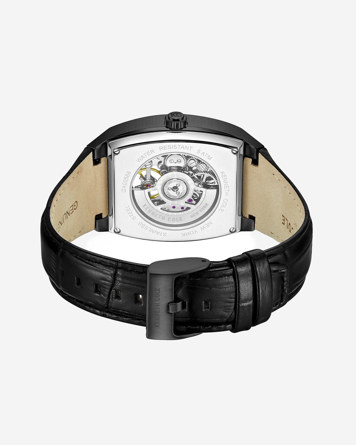 Curved Automatic Strap Watch Black