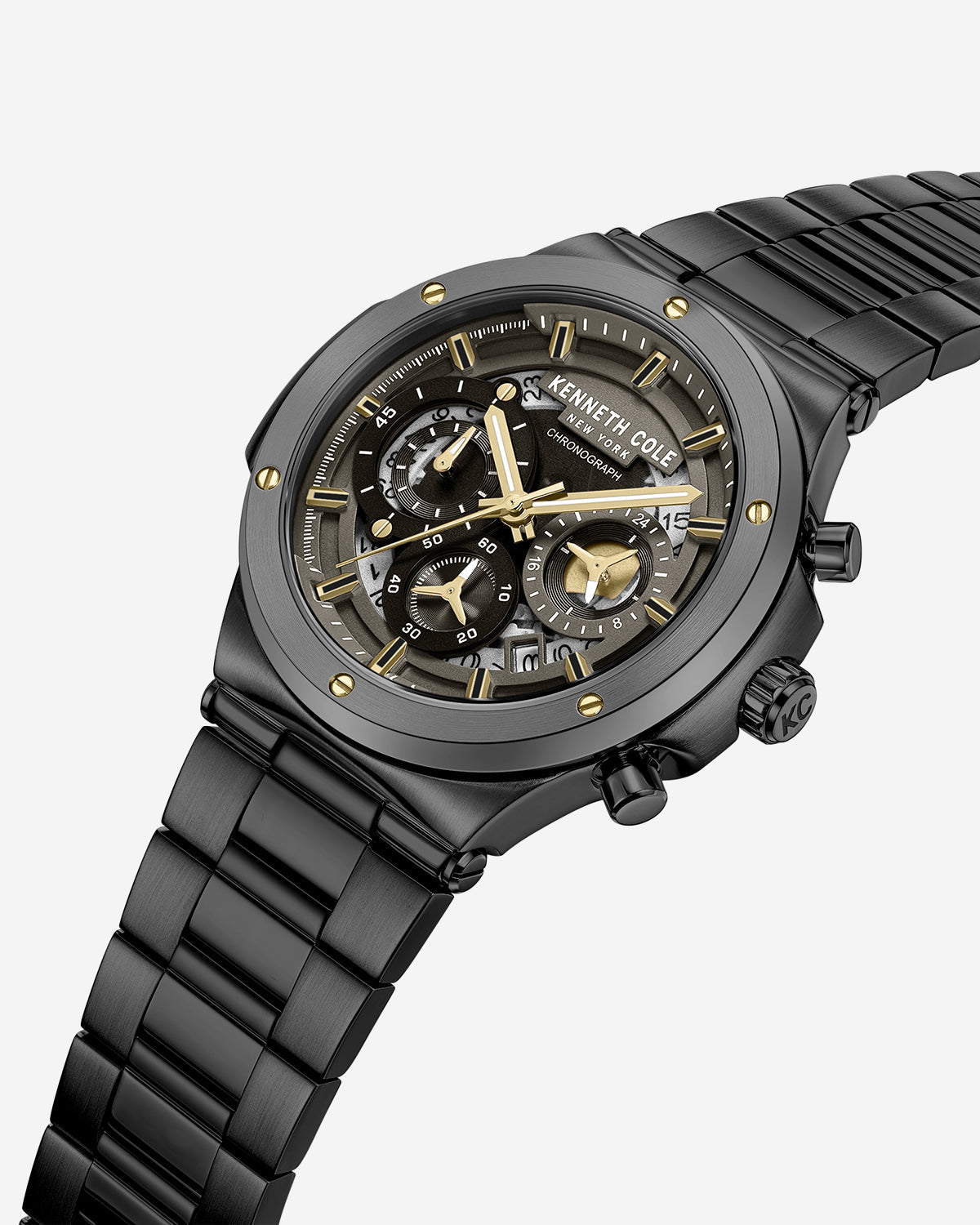Contrast Dress Sport Watch Black