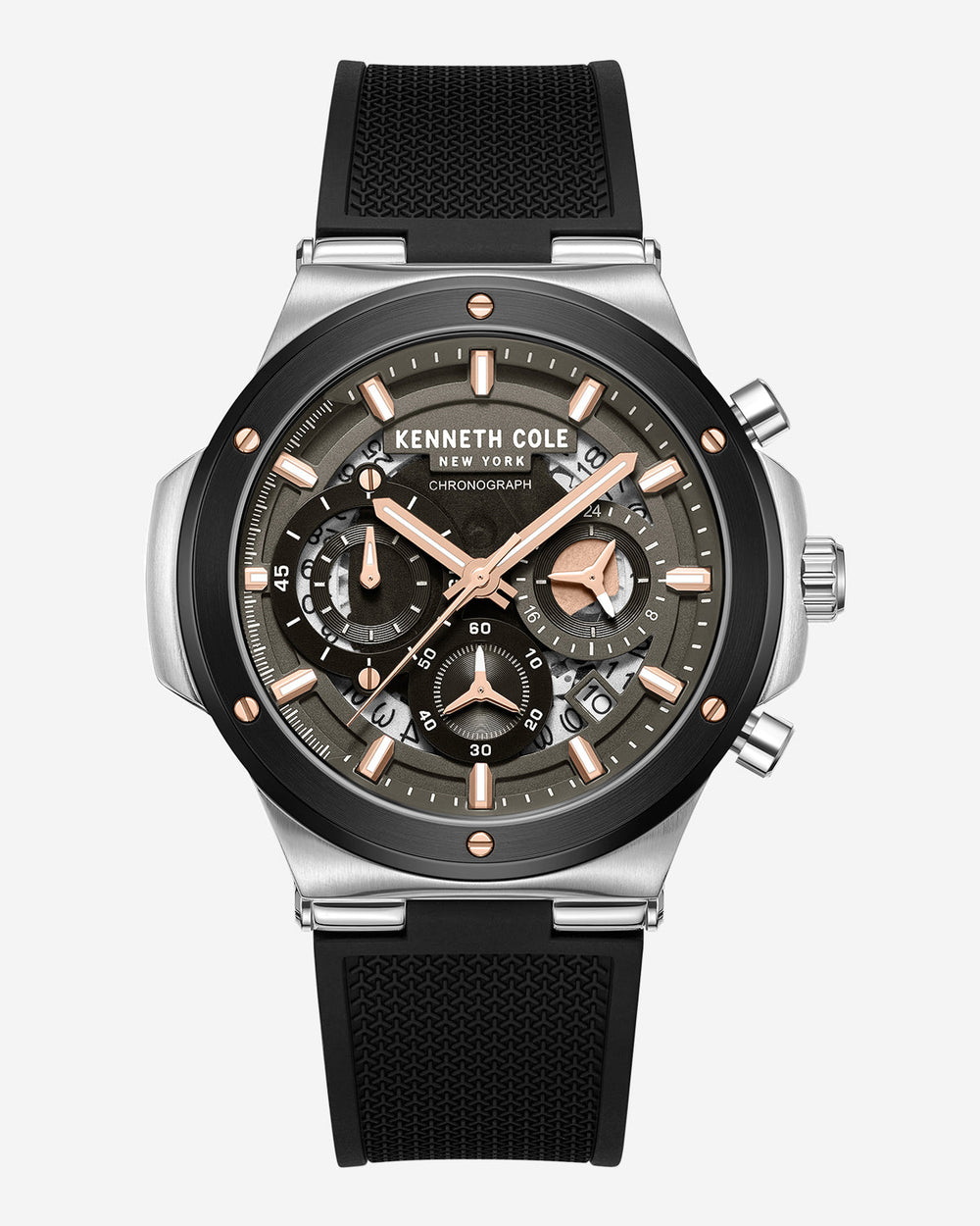 Contrast Dress Sport Watch Black