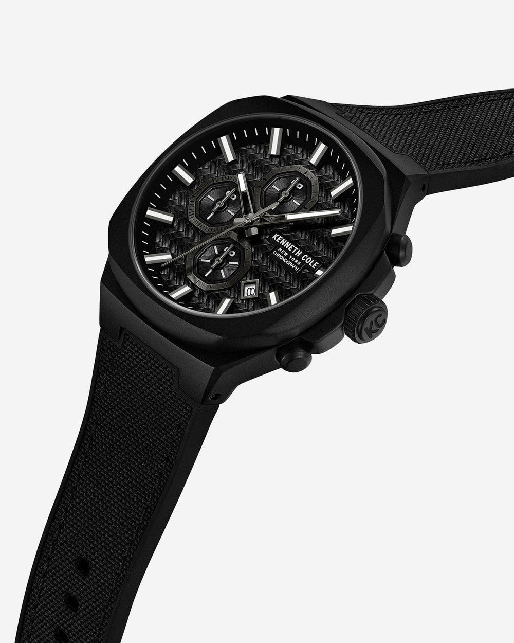 Chronograph Classic Strap Watch Black