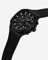 Chronograph Classic Strap Watch Black