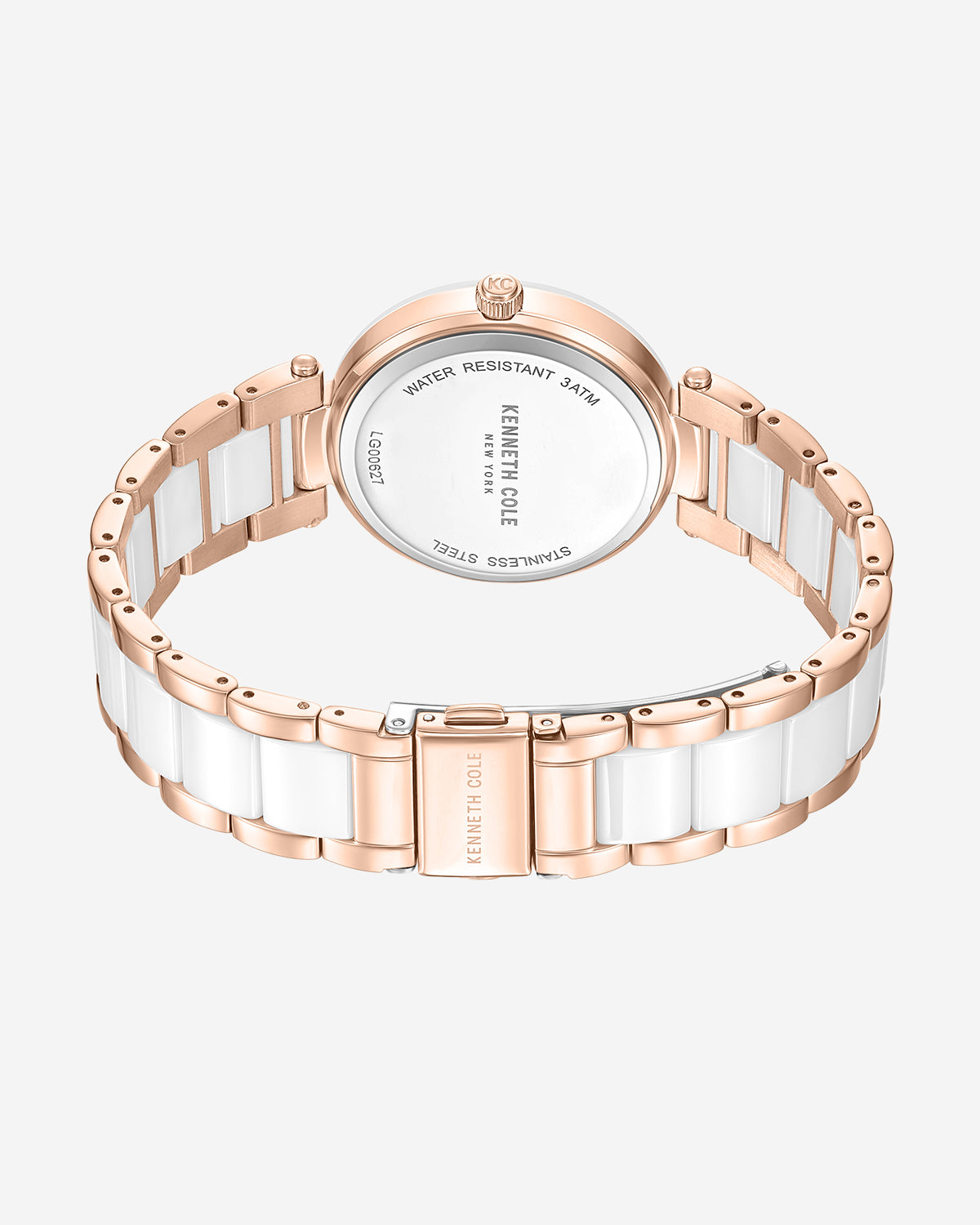 Two-Tone Classic Ceramic Bracelet Watch White / Rose Gold