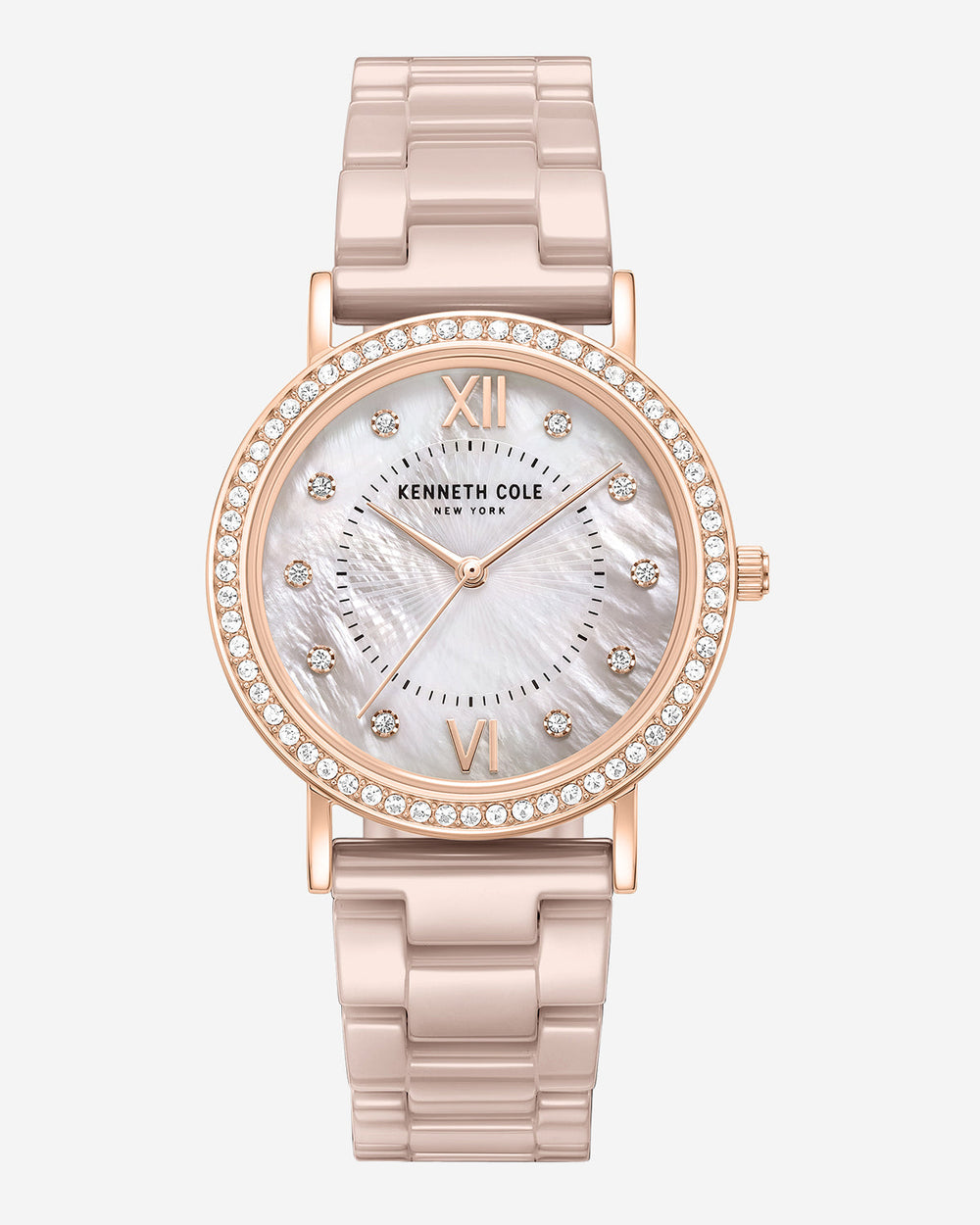 Patterned Pearl Ceramic Bracelet Watch Brown