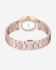 Patterned Pearl Ceramic Bracelet Watch Brown