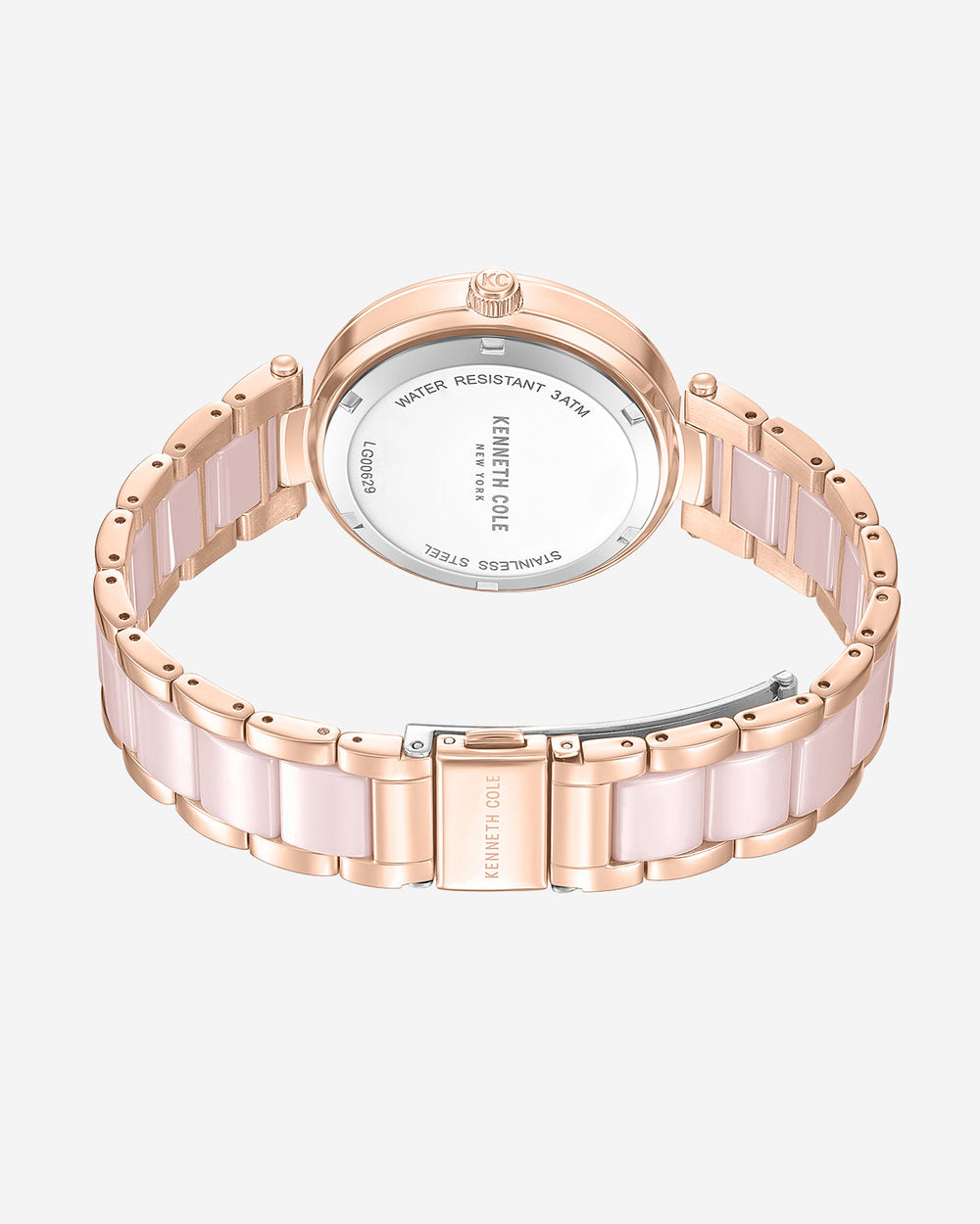 Two-Tone Classic Ceramic Pearl Bracelet Watch Pink / Rose Gold