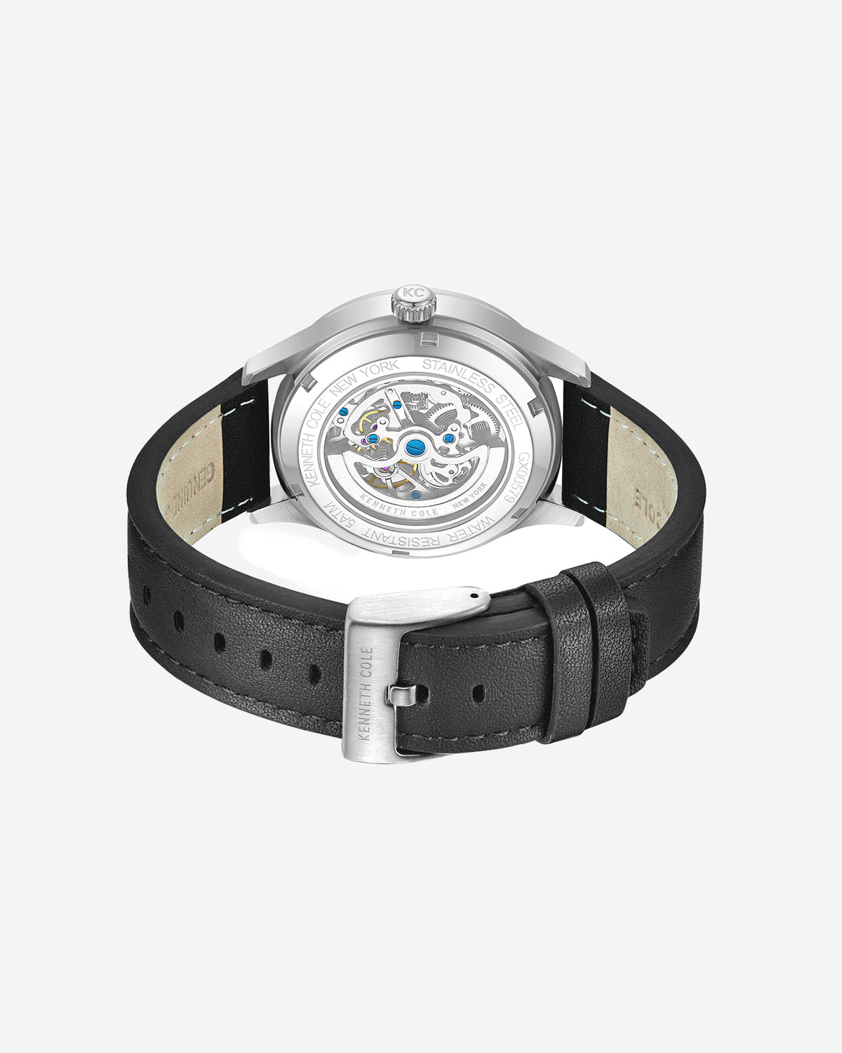 Skeleton Automatic Strap Watch Black