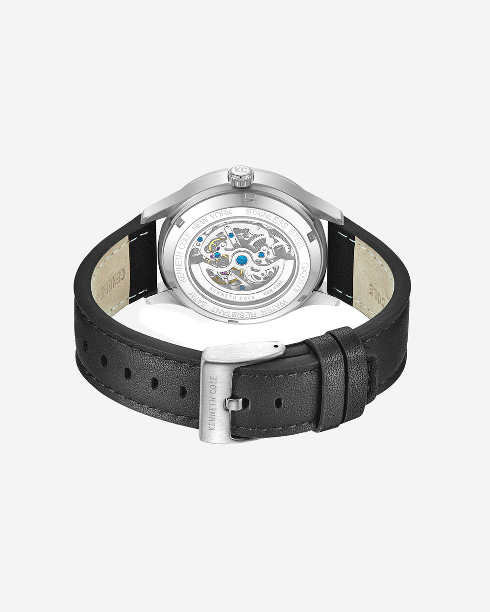 Skeleton Automatic Strap Watch Black
