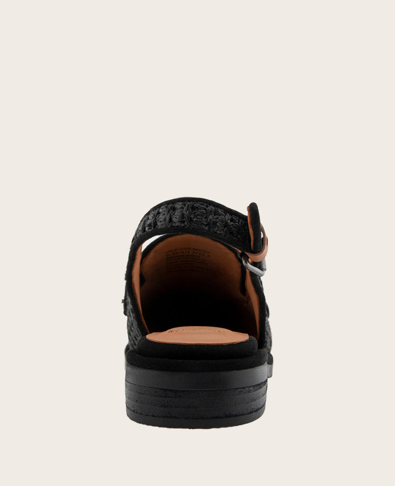 GENTLE SOULS - Caleb Raffia Slingback Black Raffia