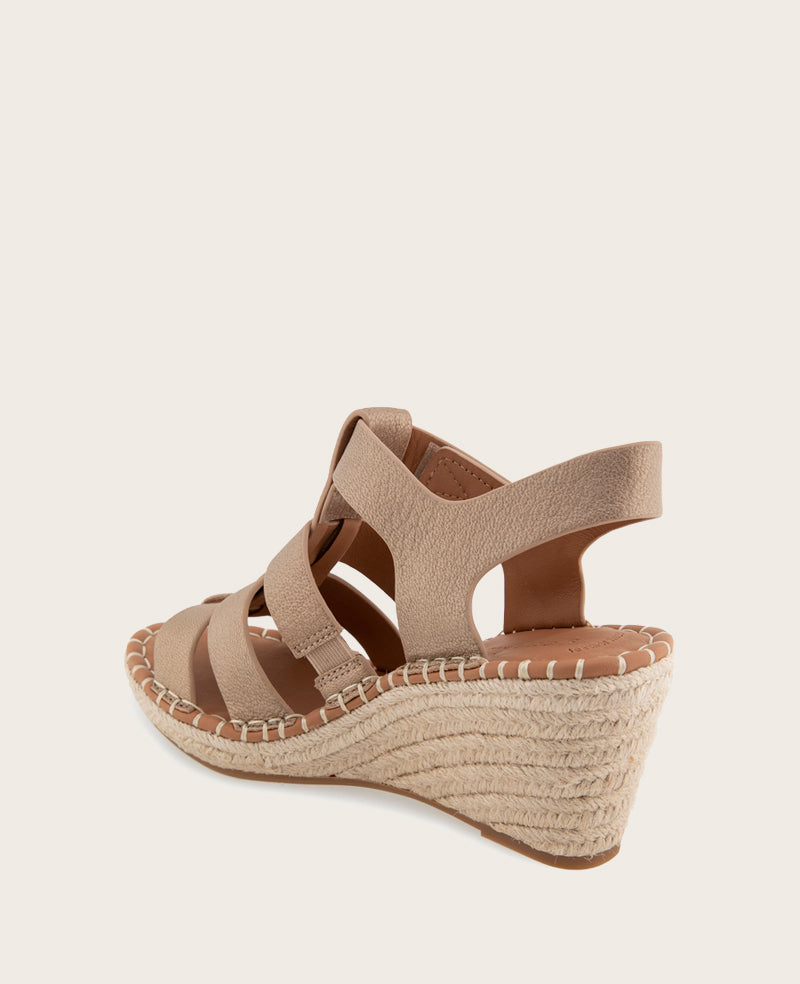 GENTLE SOULS - Capelin Metallic Esparille Wedge Matte Gold Leather