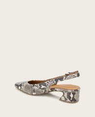 GENTLE SOULS - Georgia Snake Slingback Heel Black/White Snake