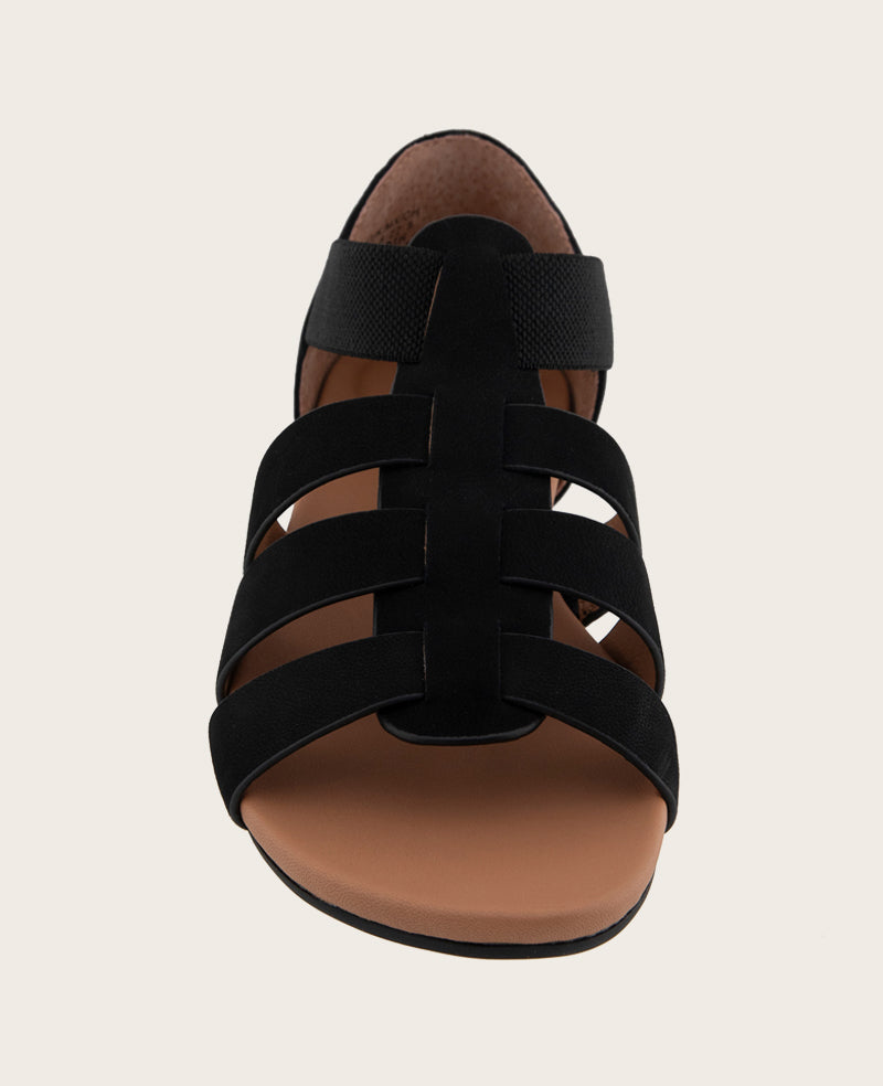 GENTLE SOULS - Lennon Nubuck Fisherman Sandal Black Nubuck