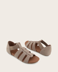 GENTLE SOULS - Lennon Nubuck Fisherman Sandal Mushroom Nubuck