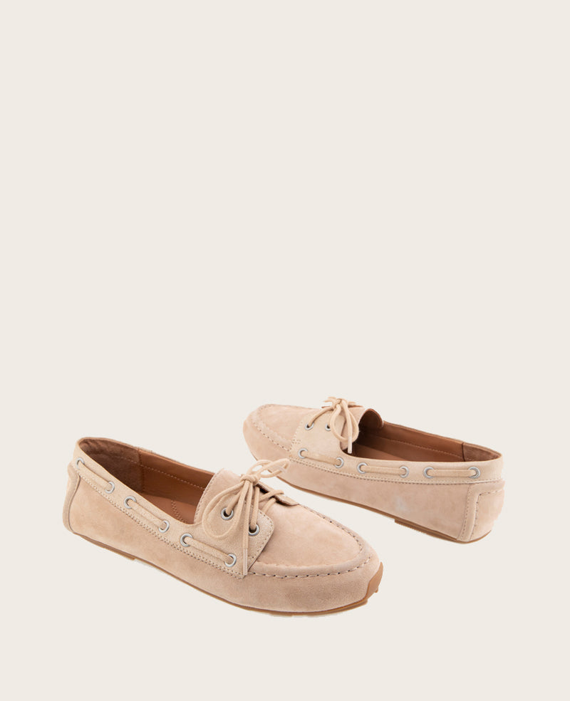 GENTLE SOULS - Marina Suede Boat Shoe Warm Sand Suede