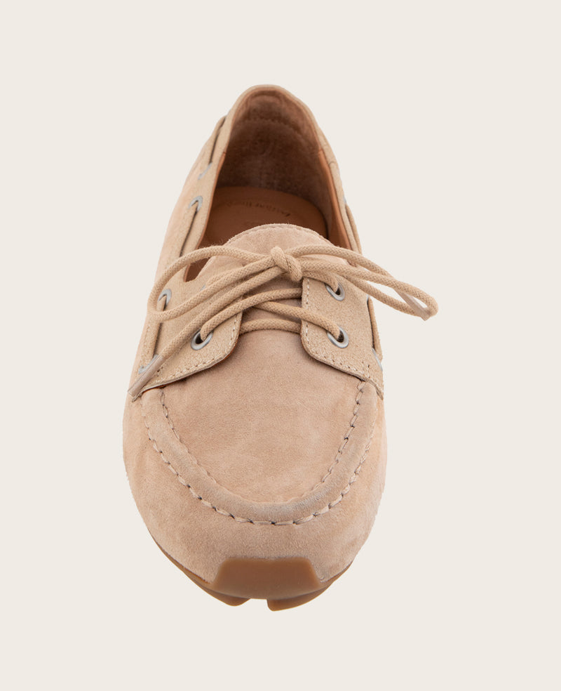 GENTLE SOULS - Marina Suede Boat Shoe Warm Sand Suede