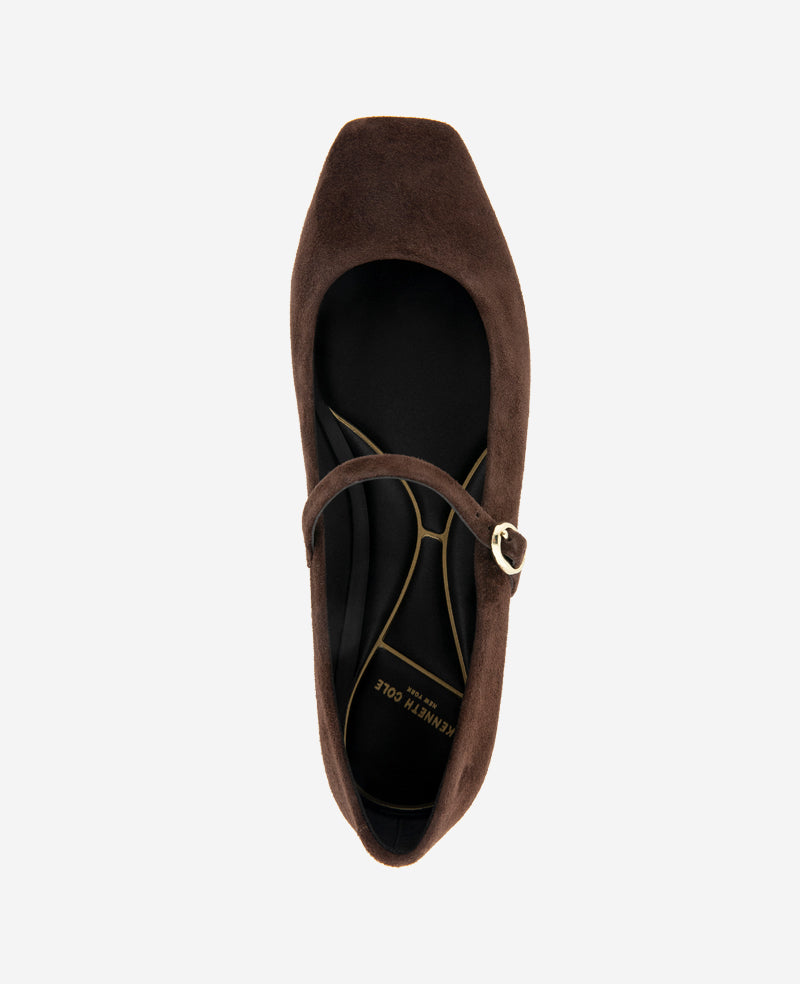 Jasper Suede Ballet Flat Chocolate Suede