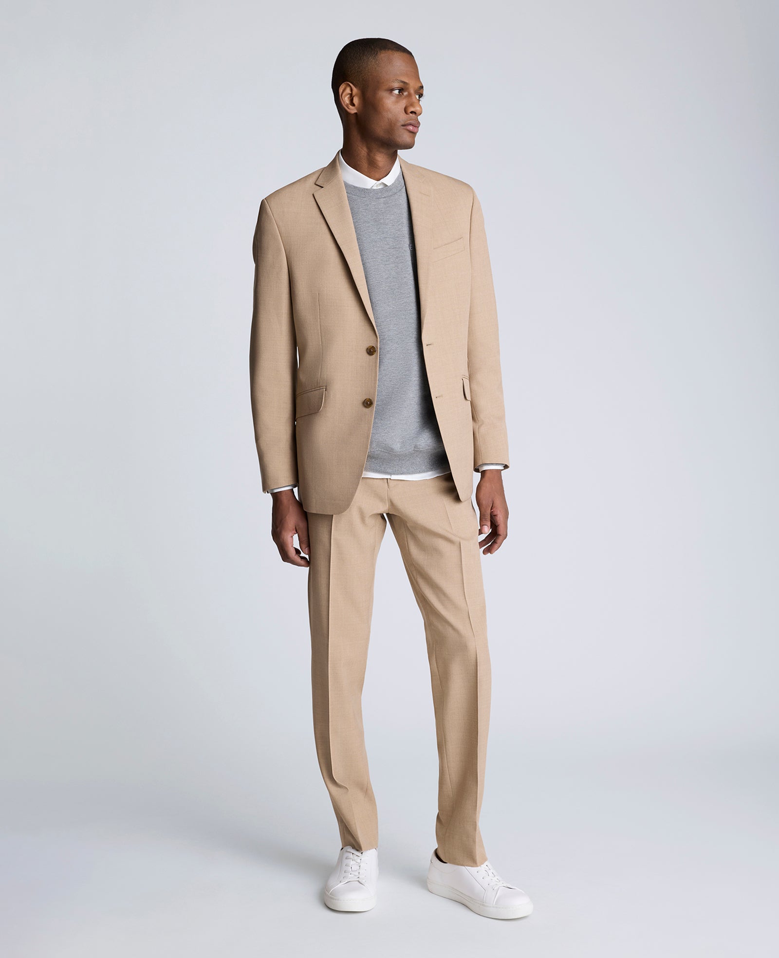 Ready Flex Slim Fit Nested Suit Tan