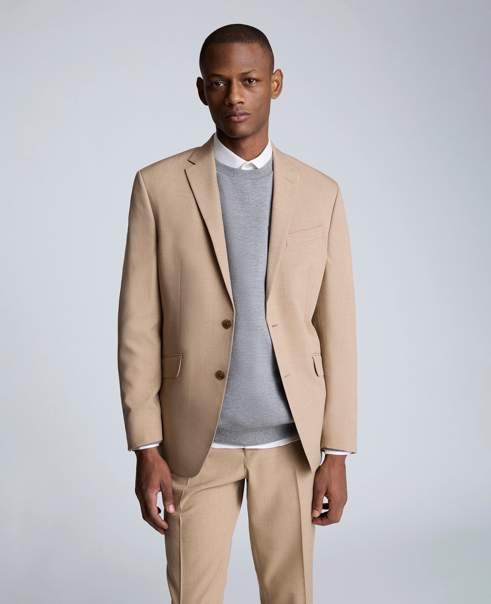 Ready Flex Slim Fit Nested Suit Tan