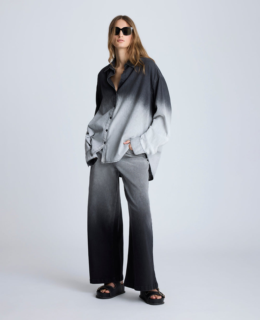 Gradient Dye Oversized Shirt Gradient Nik Wash
