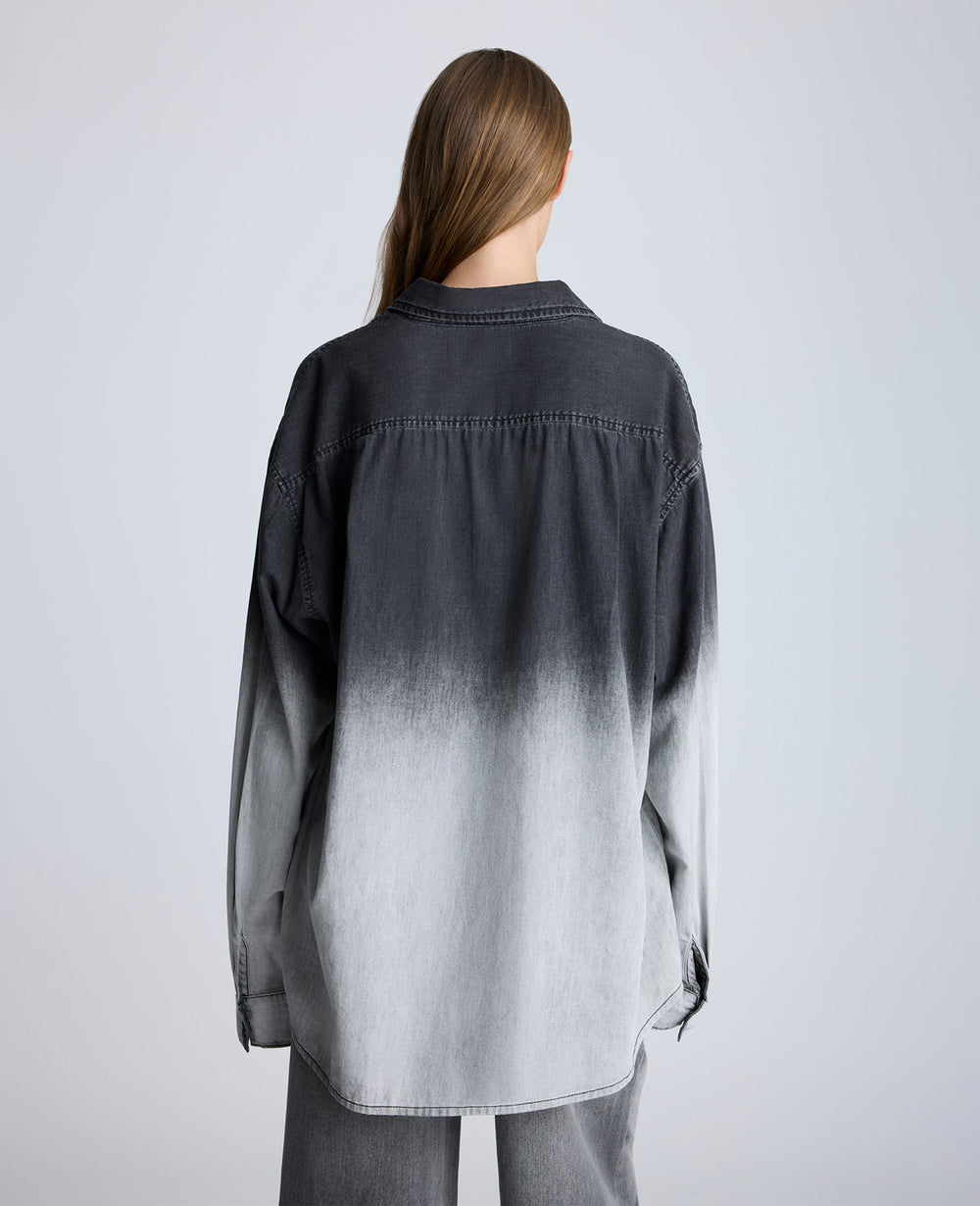 Gradient Dye Oversized Shirt Gradient Nik Wash