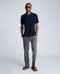 Short Sleeve Polo Sweater Navy