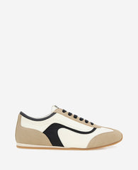 Alma Leather Sneaker Cream/Black Leather