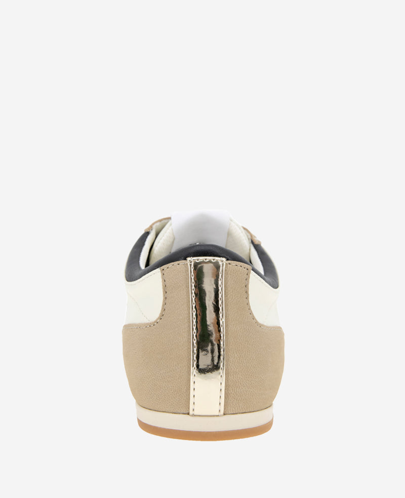 Alma Leather Sneaker Cream/Black Leather