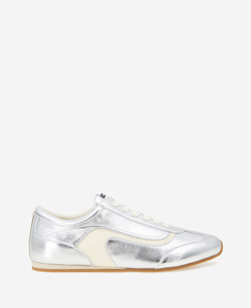 Alma Leather Sneaker Silver Leather