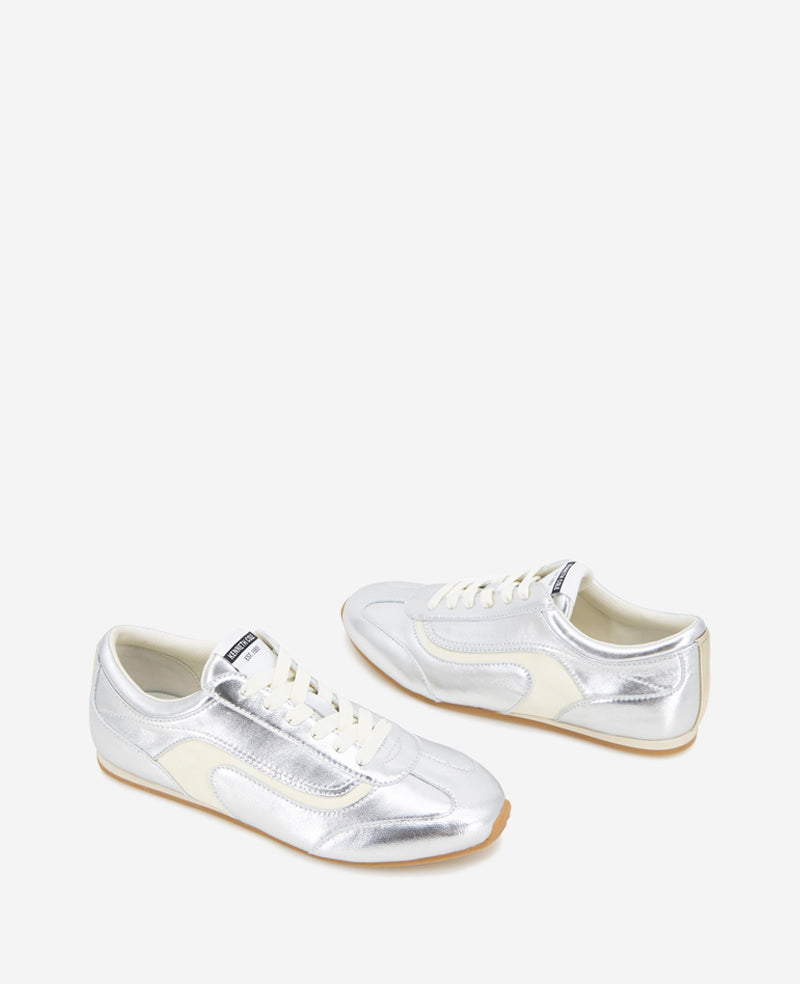 Alma Leather Sneaker Silver Leather