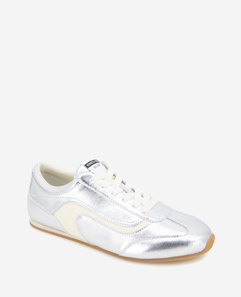 Alma Leather Sneaker Silver Leather