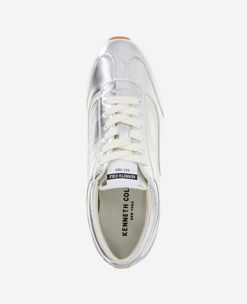Alma Leather Sneaker Silver Leather