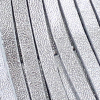 Darby Metallic Fringe Heel Silver Leather