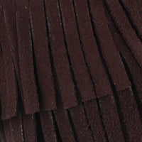 Darby Suede Fringe Heel Chocolate Suede