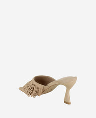 Darby Suede Fringe Heel Camel Suede
