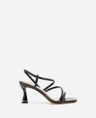 Dreama Patent Strappy Heel Sandal Black Patent