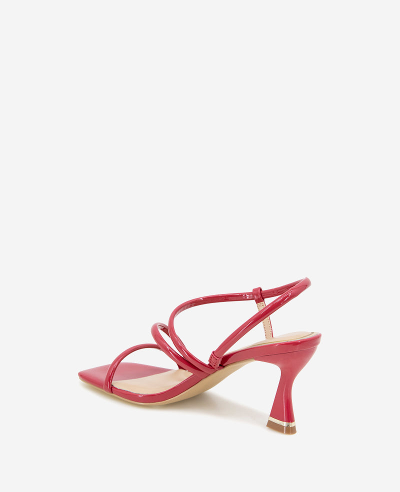 Dreama Patent Strappy Heel Sandal Red Patent