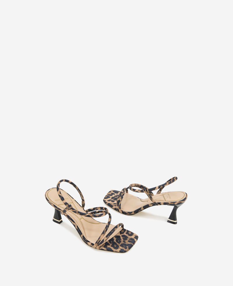 Dreama Leopard Print Strappy Heel Sandal Leopard