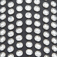 Saddie Studded Rhinestone Mule Black