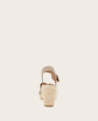 GENTLE SOULS - Caspian Nubuck Espadrille Wedge Mushroom Nubuck