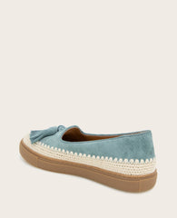 GENTLE SOULS - Citrus Tassel Suede Platform Slip On Light Blue Suede